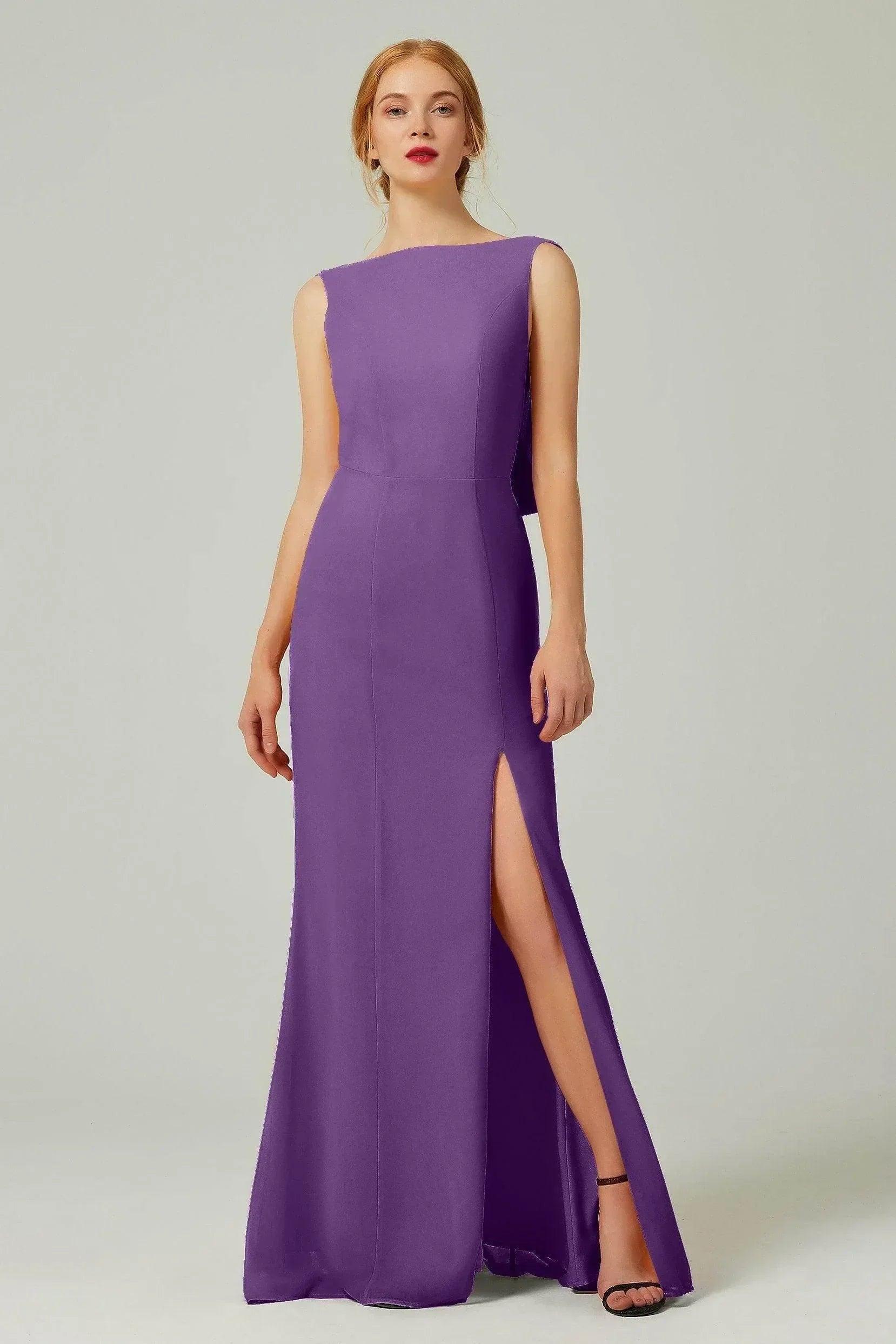 Sheath-Column Sweep-Brush Chiffon Dresses CB0310CS - COCOMELODY